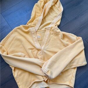Aerie Orange Cropped Hoodie